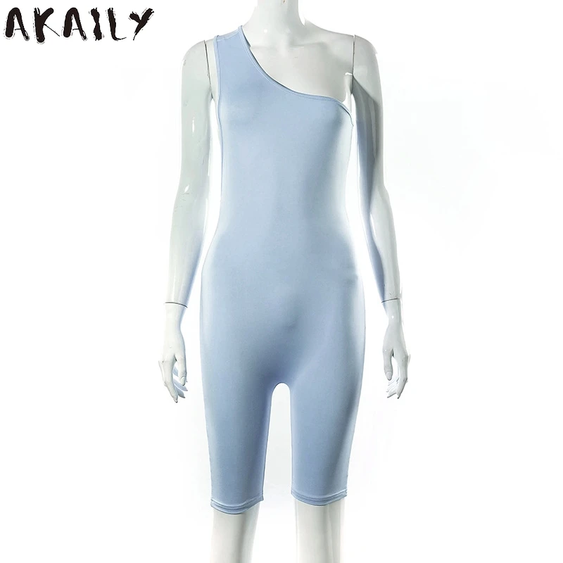 

Akaily Summer Sexy Sleeveless Hollow Out Backless Jumpsuit Women Streetwear Solid Bodycon Shorts Outfit Fitness Female Romper