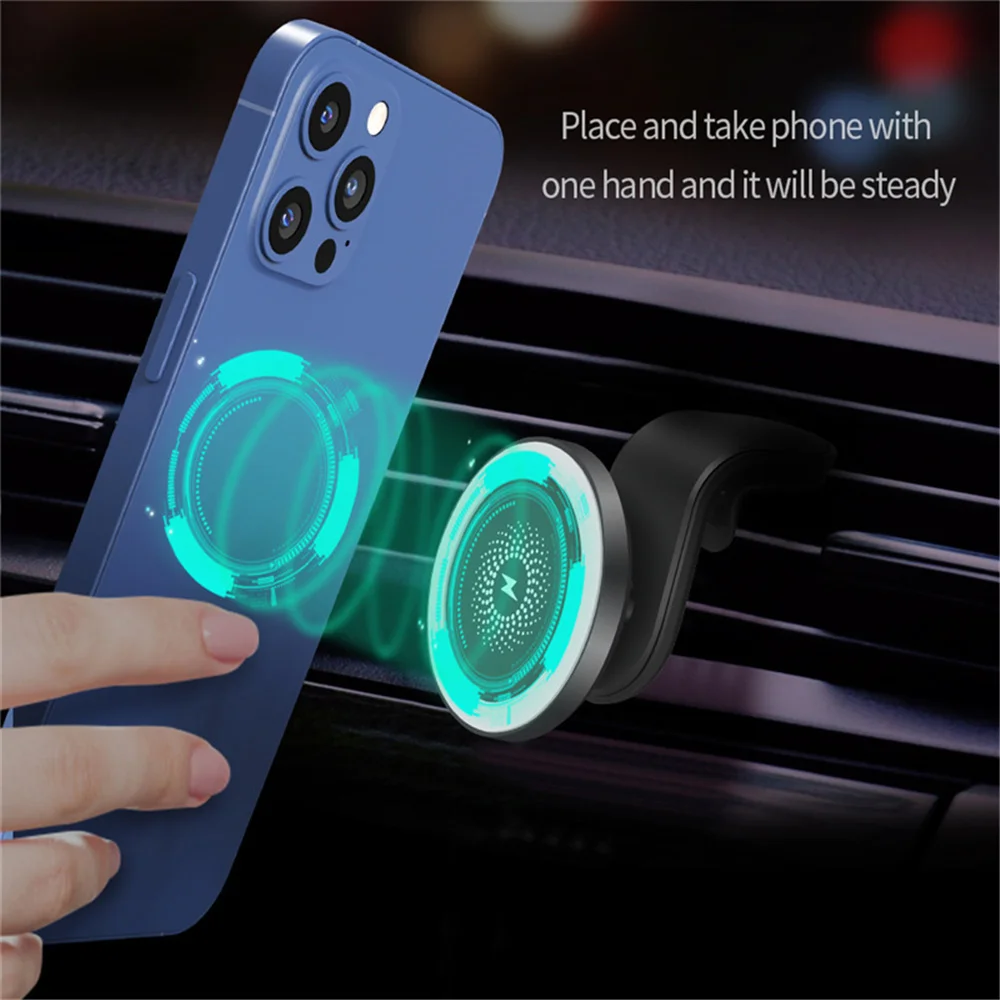 

Magnetic Wireless Charger Car Mount Stand For iPhone 12 Mini 12 Pro Max For Magsafe 15W Fast Wireless Charging Car Phone Holder