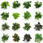 7 вилок пластиковые искусственные растения Трава листья в форме Панциря Черепахи стены зеленые растения аксессуары вечерние свадебные украшения в горшке искусственные цветы