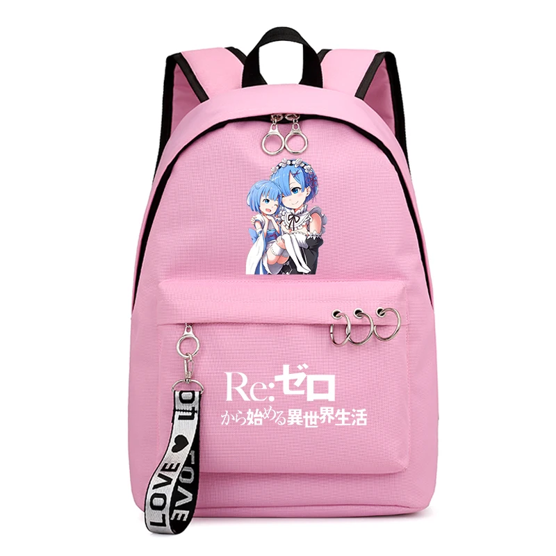 girls school bag 1 Re: Zero школьные рюкзаки, сумки с аниме принтом, рюкзак для девочек, рюкзак для подростков, девочек Mochila Feminina - Цвет: girls school bag 1