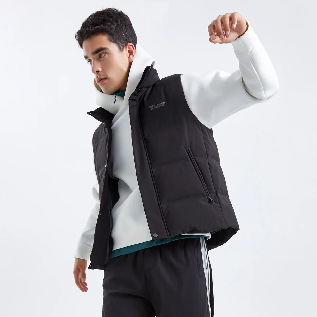 

[TANBOER-TA210007] 90% down 10% feather vest puffer Warm vest custom man's winter Ultra Light goose down jacket
