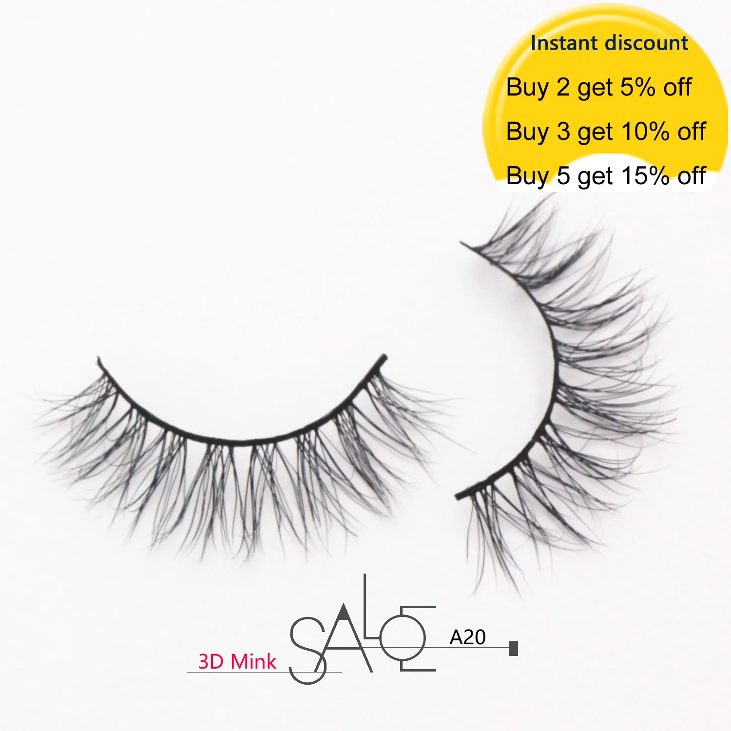 3D норковые ресницы натуральная Длинная Круглая Форма легкий объем пушистые без