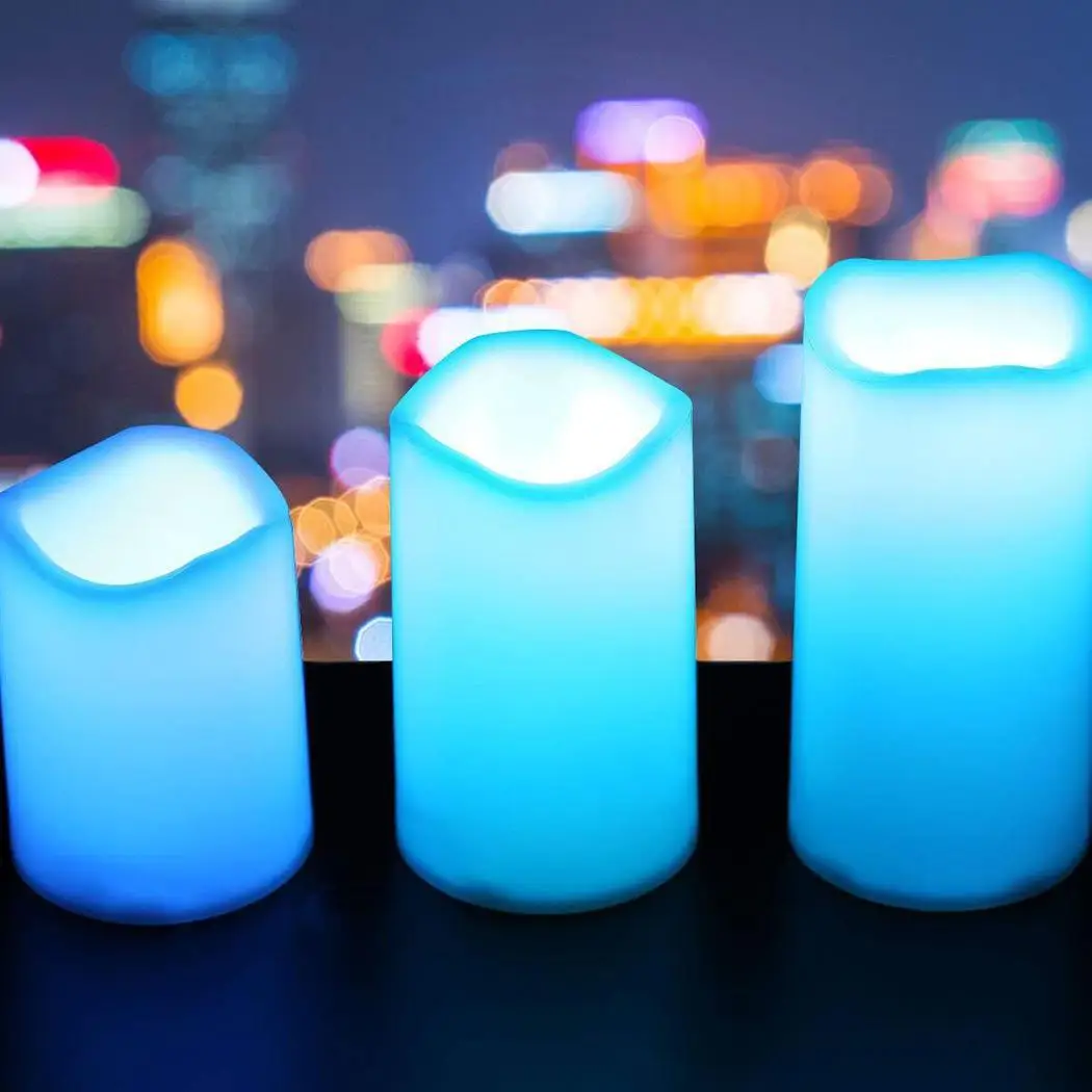Цветной электронный свечной светильник светодиодный свадебные принадлежности 7