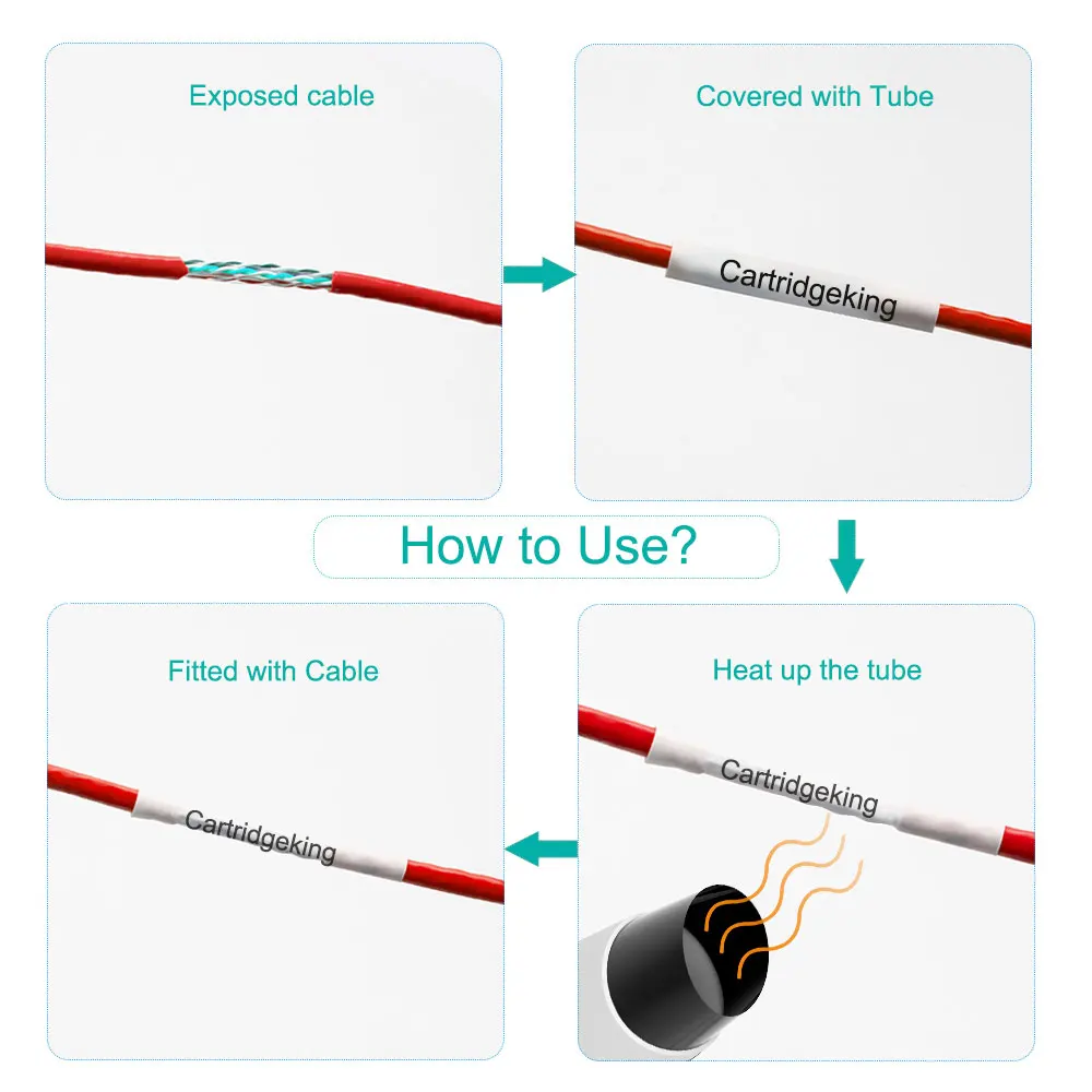 Промышленная термоусадочная трубка для этикеток 9 мм D1 18053 18054 18055 18056 совместима с