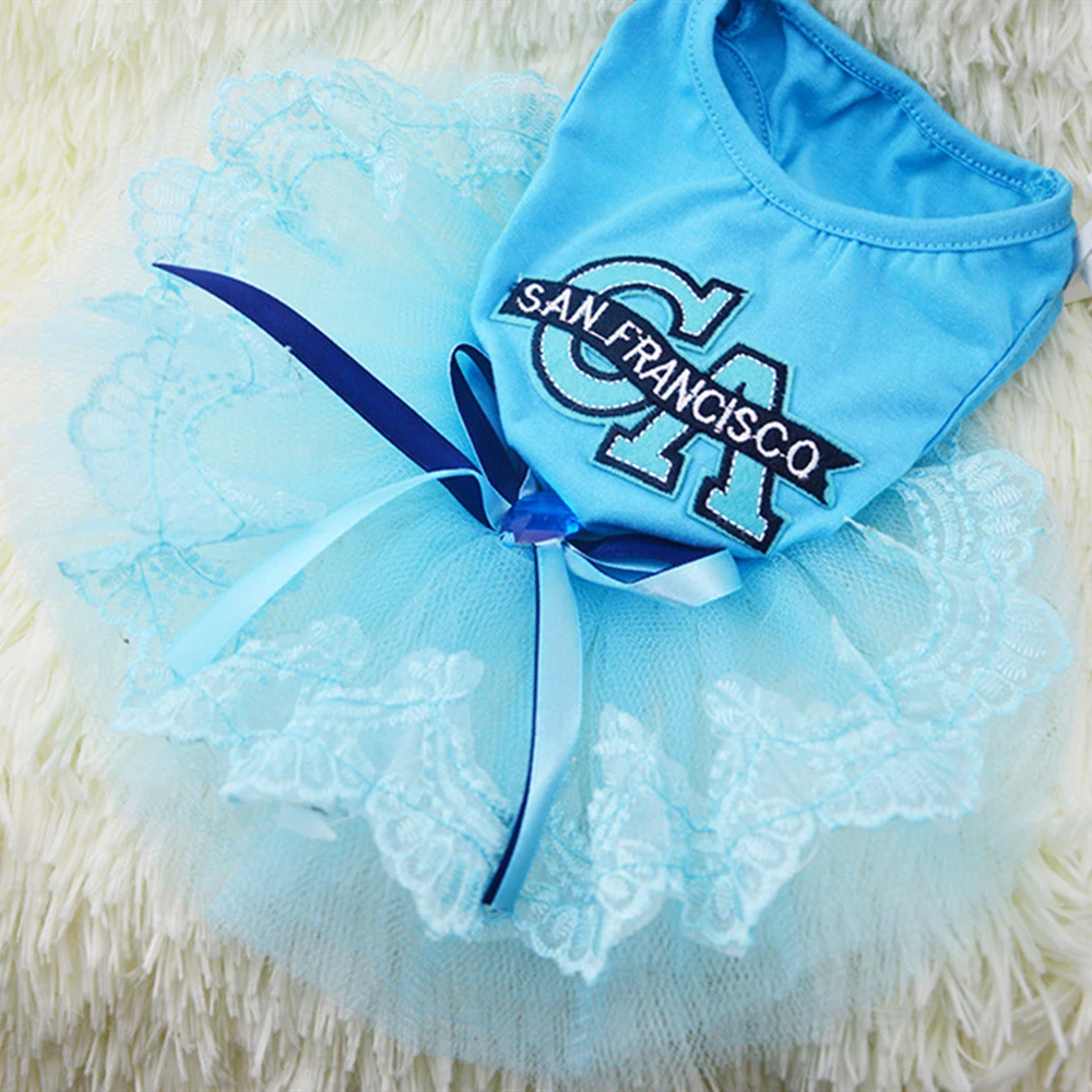 Кружевная юбка с алфавитом одежда для щенка котенка французского бульдога собак