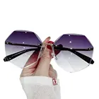 Солнцезащитные очки женские, градиентные, с металлическими изогнутыми дужками, UV400, 2021
