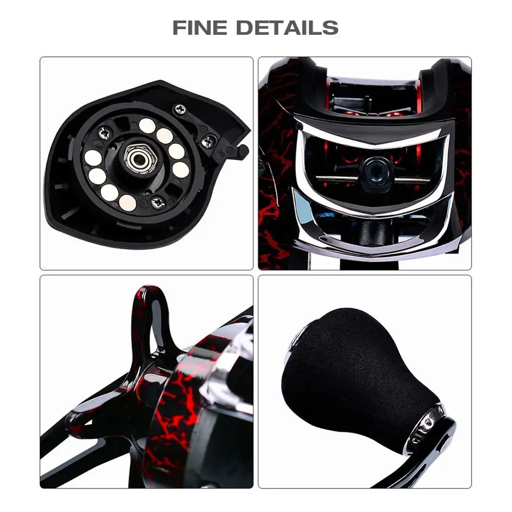

Gear Ratio 7.1:1 High Speed 18+1BB Fishing Reel ABS Body Handle Fishing Reels Baitcasting Fishing Spinning Reels Wheel