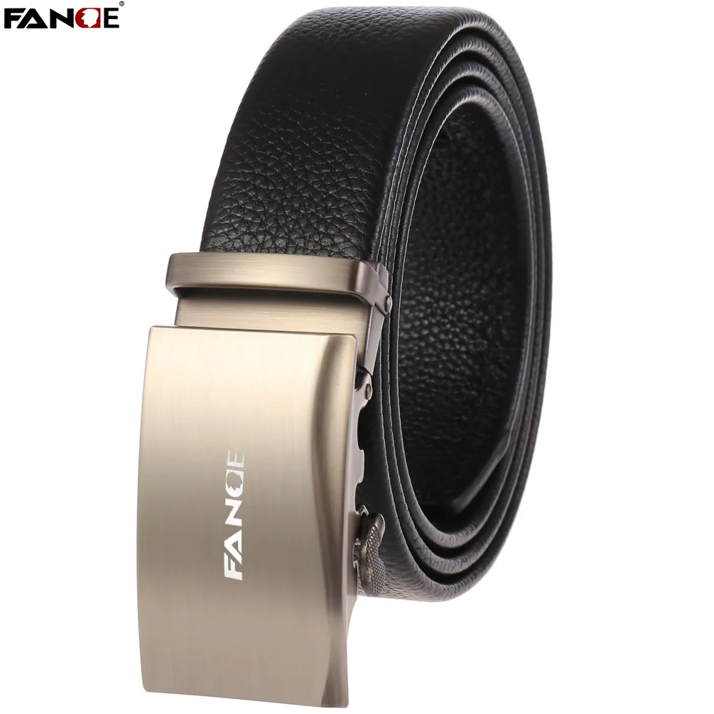 

FANGE mens belt automatic buckle men belts leather for jeans male slide ratcher fashion casual work luxury high quality FG2533B