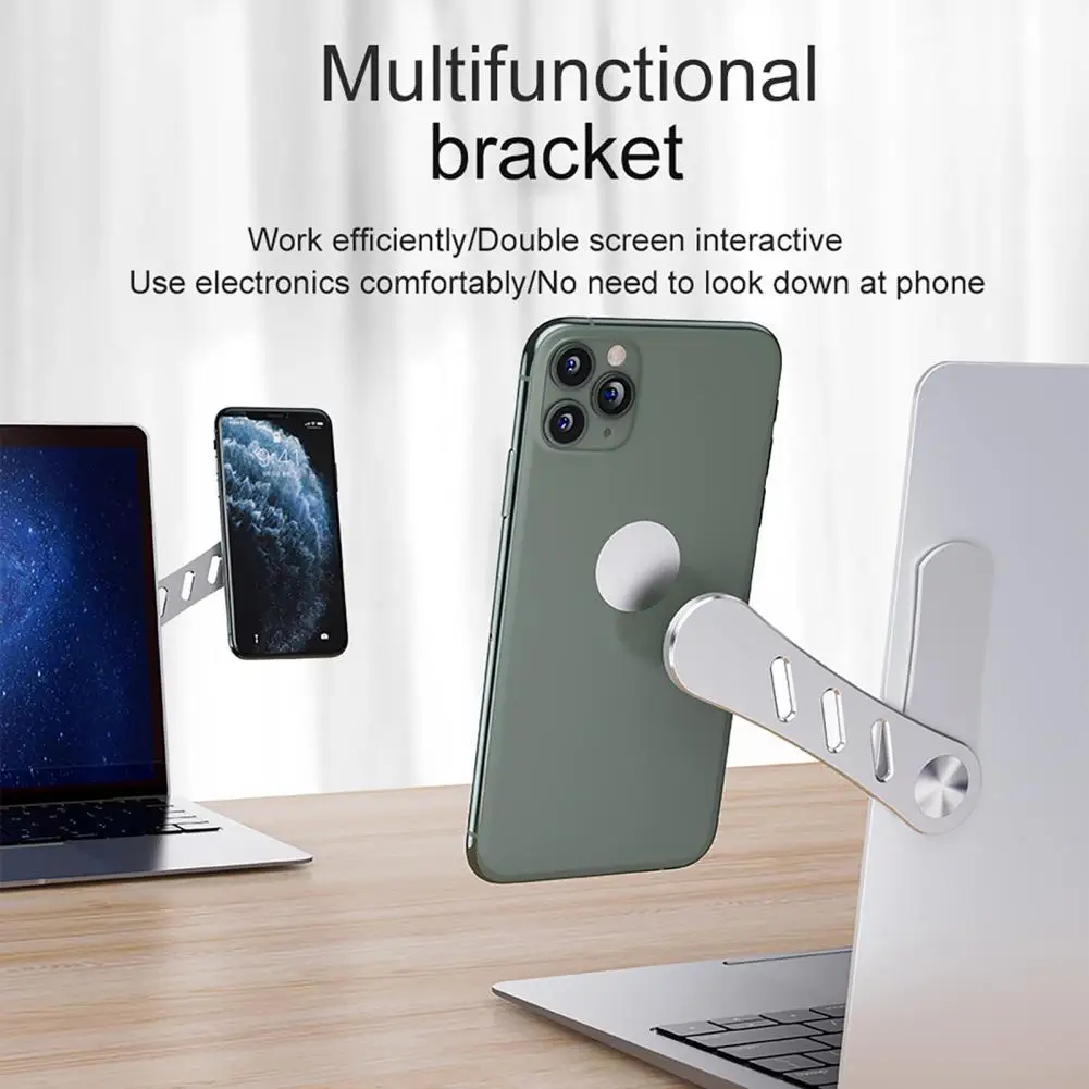 

For Laptop Side Mount Connect Tablet Bracket Dual Monitor Display Clip Adjustable Phone Stand Screen Support Holder