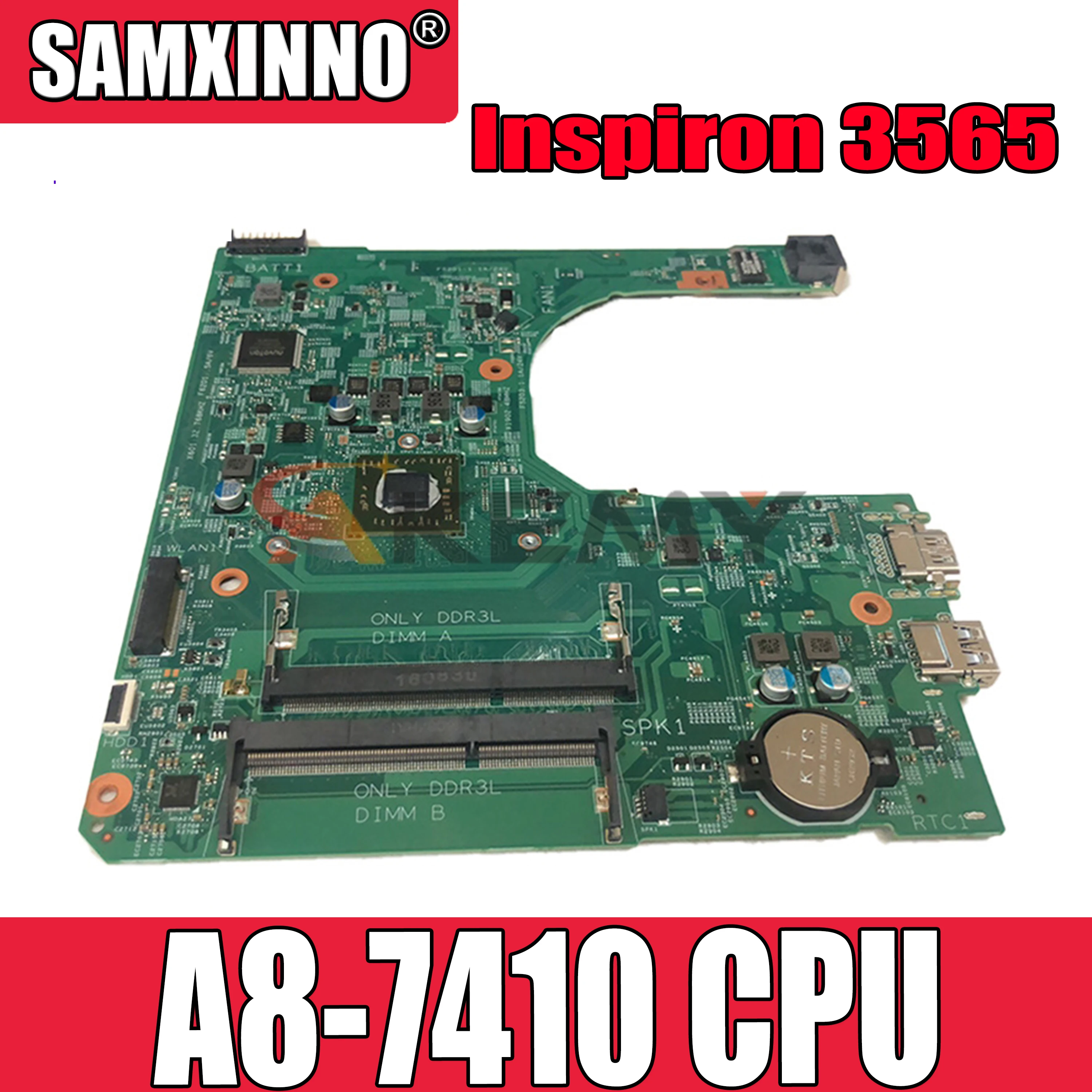 

Original Laptop motherboard For DELL Inspiron 3565 A8-7410 Mainboard CN-0GW4F0 0GW4F0 15276-1 AM7410 CPU