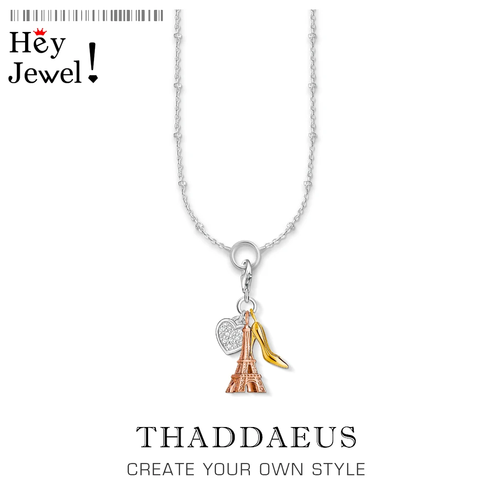 Женское ожерелье с подвеской Очаровательное изображением Эйфелевой башни и