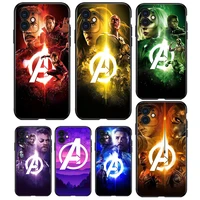 marvel avengers hero cool for apple iphone 13 12 11 mini 8 7 6s 6 xs xr x 5 5s se 2020 pro max plus black soft phone case