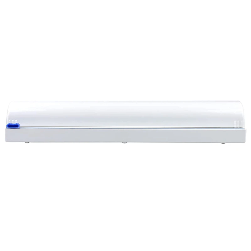 Dispensador de envoltorio de pl&aacute;stico para alimentos reutilizable para el hogar con cortador, dispensador de papel de aluminio/esta&ntilde;o con cortador, 1 envoltura incluida-1