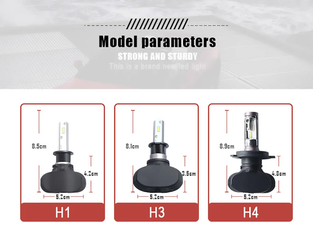 DS 2 шт. S1 Led H1 H3 H4 H7 H11 H13 9005 9006 9007 9004 фар автомобиля Автомобильная Противо-Туманная лампа 50В, 8000LM автомобильной лампы чипы CSP 6500K