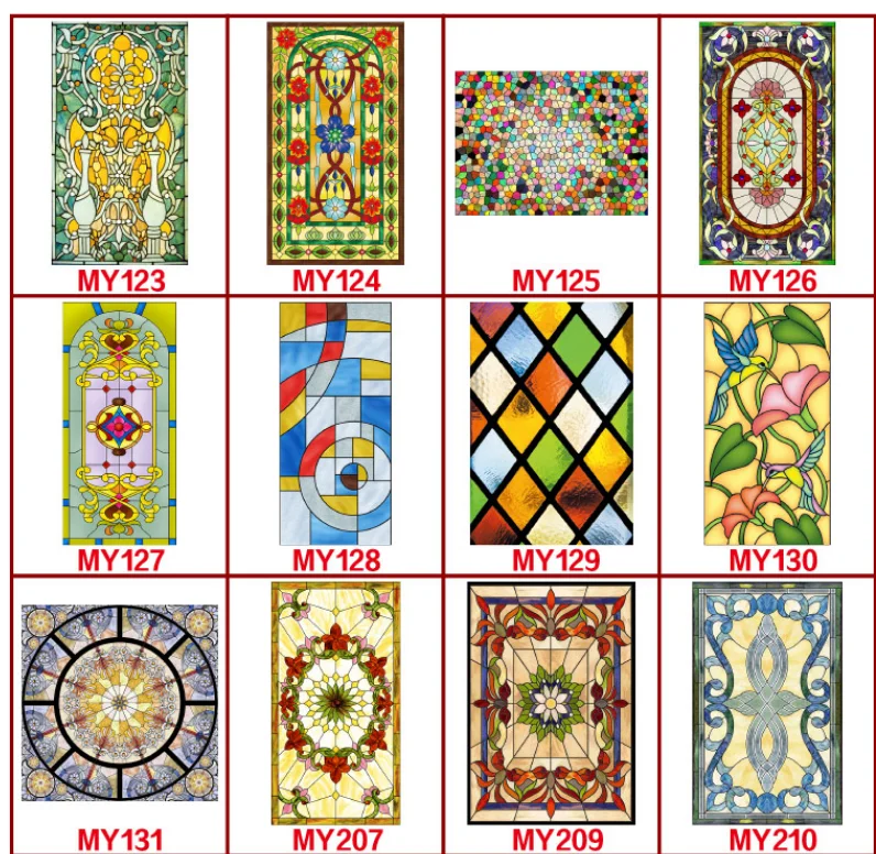 Оконная пленка с цветком лотоса на заказ статическая липкая витражная для церкви