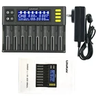 Зарядное устройство LiitoKala Lii-S8, 8слотов, с ЖК-дисплеем, для литийионных, никель-металлогидридных, литий-железо-фосфатных, никель-кадмиевых аккумуляторов 9В, 21700, 20700, 26650, 18650, RCR123, 18700