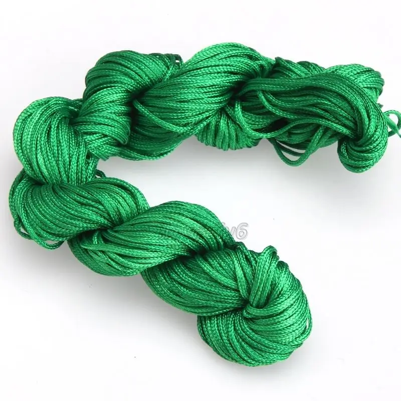 27 м 1 мм китайский узел макраме браслет веревка цвета нейлоновый шнур нить для