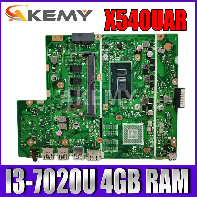 

Akemy X540UAR Laptop Motherboard For Asus X540UB X540UBR X540UA X540UV REV 2.0 MainBoard W/ I3-7020U CPU 4GB RAM