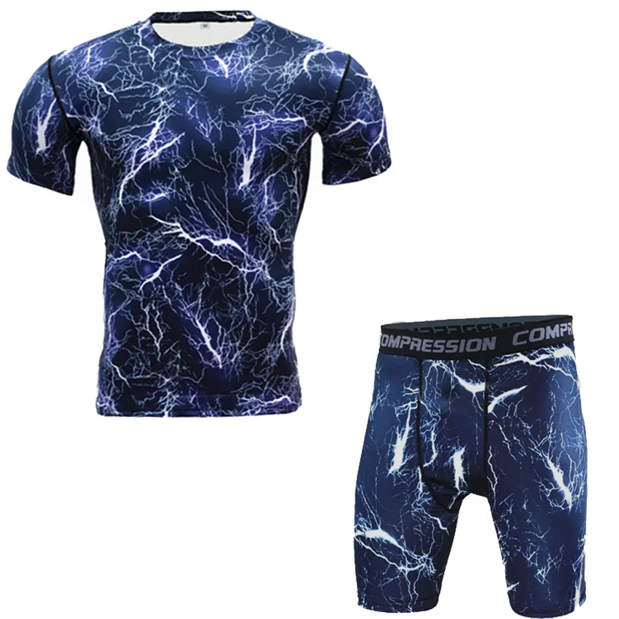Сухой компрессионный спортивный костюм для фитнеса обтягивающие шорты штаны