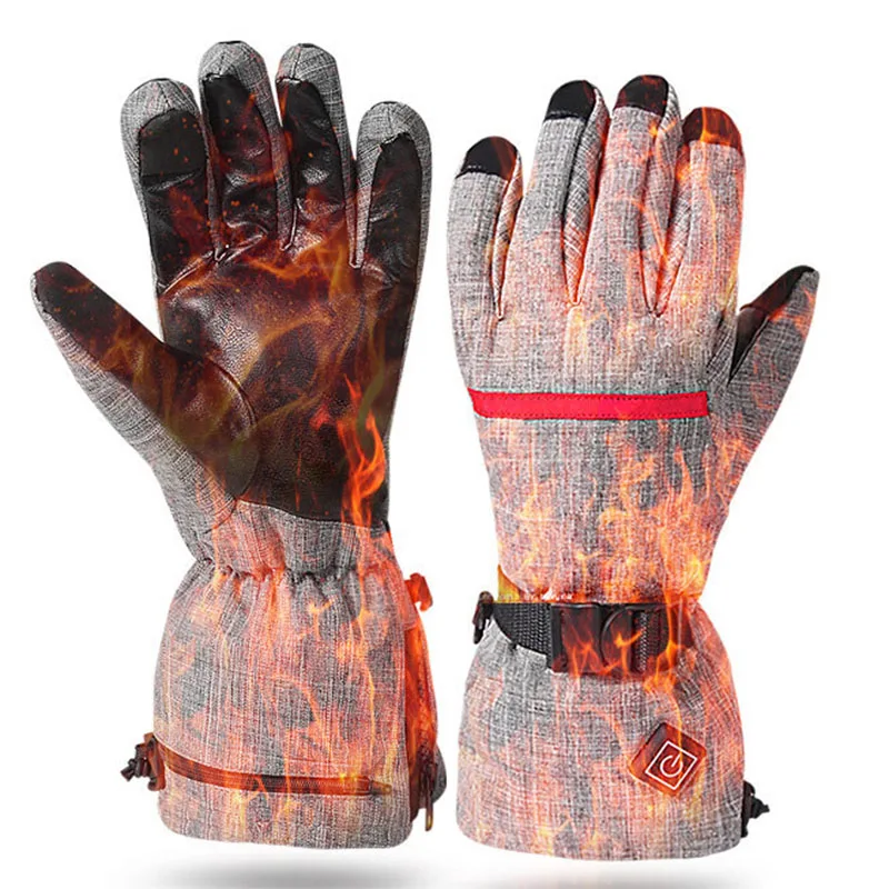 

Electric Heating Warm Gloves Waterproof and Cold-Proof Leather Warm Gloves for Outdoor Cycling Sports