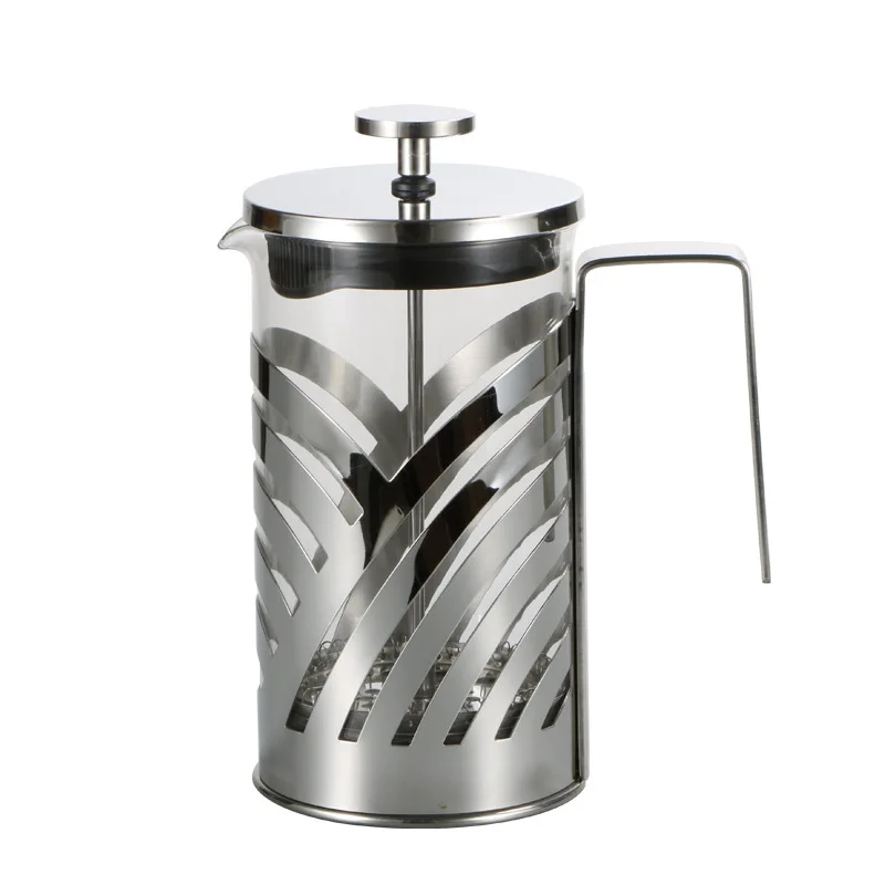 

French Press Coffee Maker - 3 Level Filtration System - 304 Grade Stainless Steel - Heat Resistant Borosilicate Glass