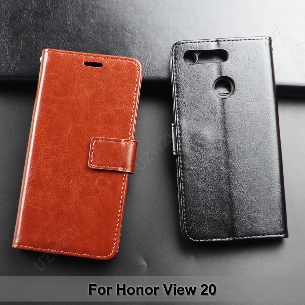 

For Honor View 20 Flip Wallet PU Leather Case Cover