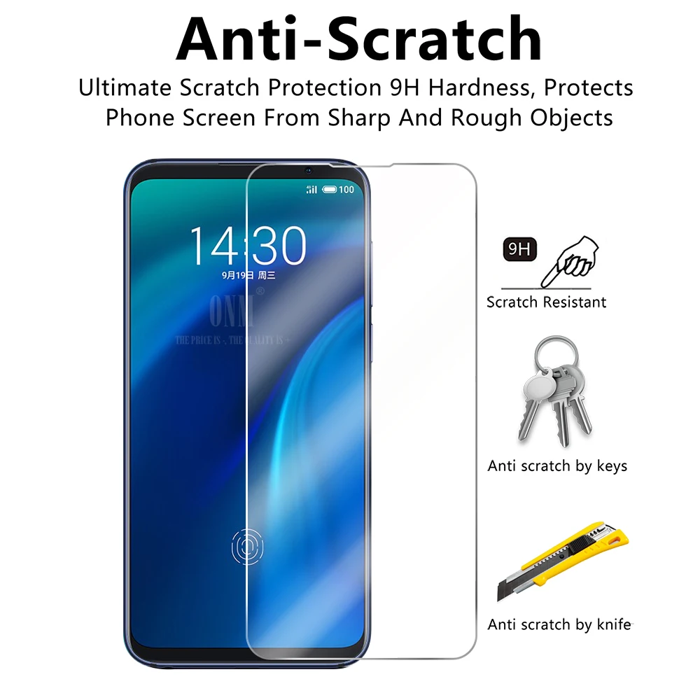 2 шт закаленное стекло для Meizu 16 защита экрана 16th 5 0 Защитная стеклянная