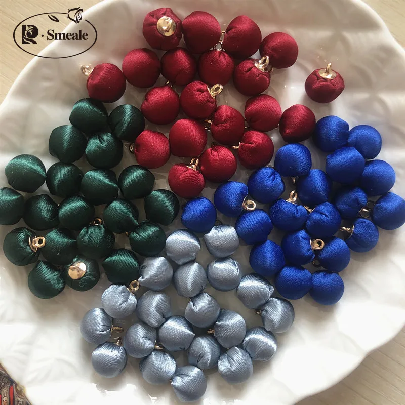 Round Shape Satin Cloth Buckle Colorful High-quality Metal Buttons Wedding Dress Back Chest Decoration RS2769 | Дом и сад