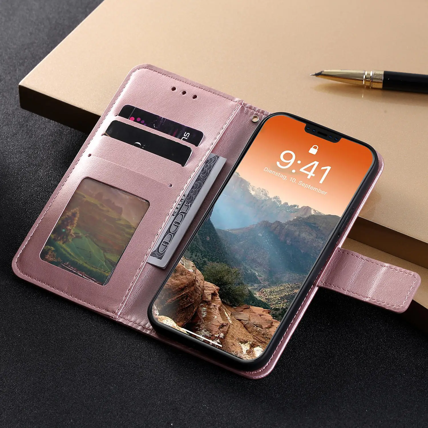 

Flip Leather Luxury Wallet Case for HUAWEI P10 20 LITE PRO 2019 Honor 8 9 MATE 10LITE PRO Card Slots Full bag Totem Pattern