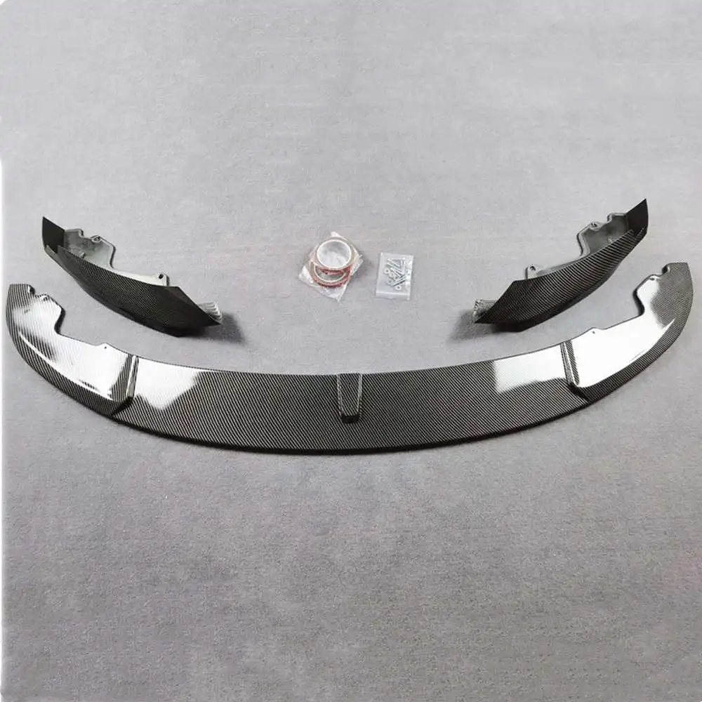 

Front Bumper Lip Three-piece Carbon Look ABS Materail For B-MW F32 F33 F36 2013-IN Front Diffuser MP Style Car Accessories