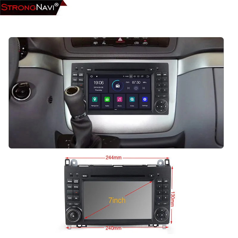 2din Android 9 0 4 + 64G Автомобильный DVD радио мультимедиа для Mercedes Benz B200 A B Class W169 W245 Viano Vito