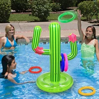 5pcsset pvc inflatable cactus casting ring toy floating ring toss swimming beach party bar party throwing circle game pool toys