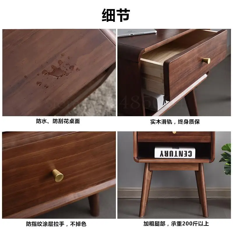 Скандинавском стиле из плотной древесины Спальня прикроватный столик дом