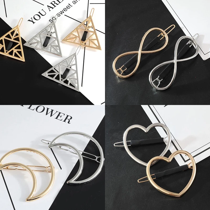 Очаровательные заколки для волос Jisensp с полыми искусственными Полумесяцами