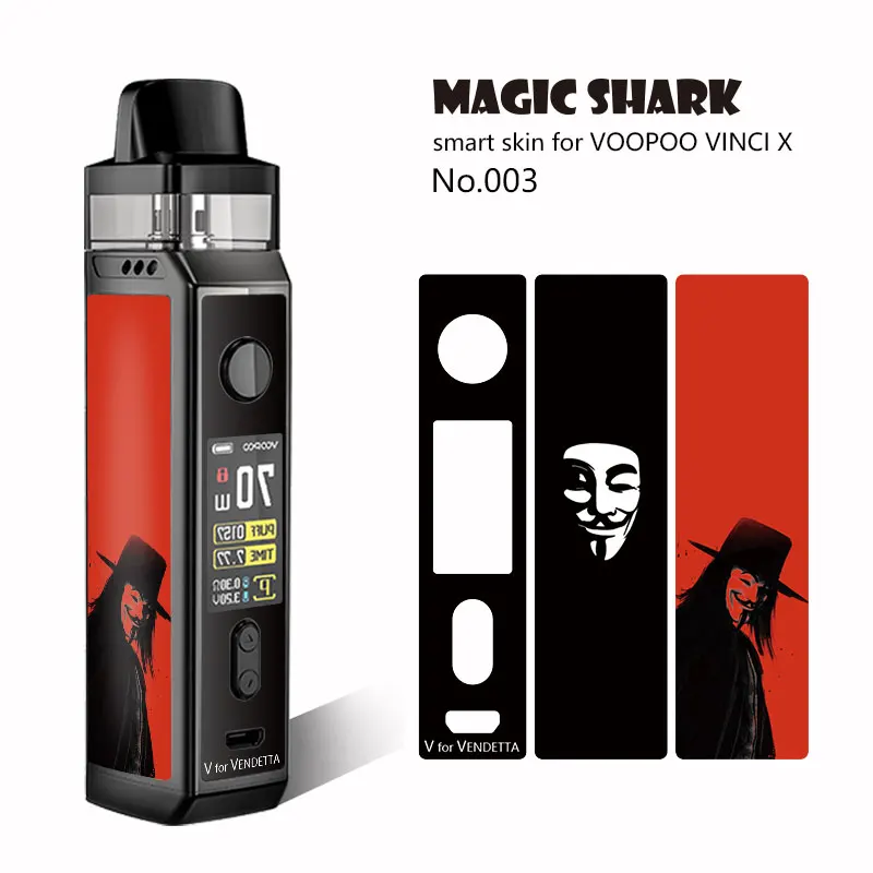 Сверхтонкий чехол наклейка Magic Shark 2.5D 3 м из ПВХ в вендатта военный Дэдпул Игра