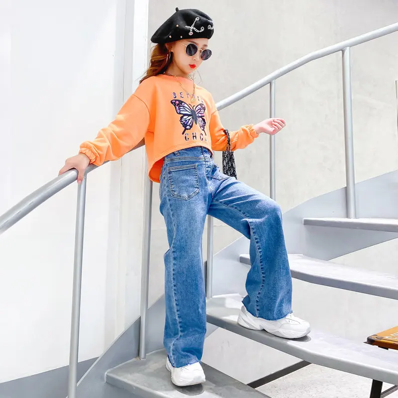 Джинсы для девочек подростков на возраст 6 14 лет|Джинсы| |