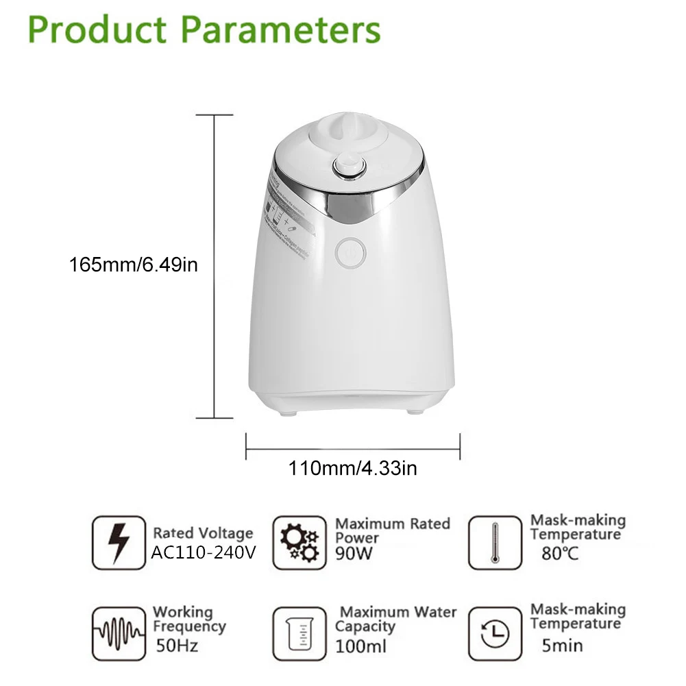 

Face Mask Machine Fruit and Vegetable Facial Mask Maker One Button Operation Facial SPA Steamer Care Eng Voice Drop Shipping