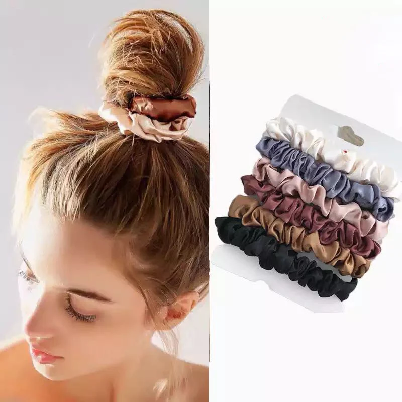 Chouchous pour cheveux pour femmes, 6 pièces, 5 bandes en caoutchouc, anneaux, pour cheveux  (0)