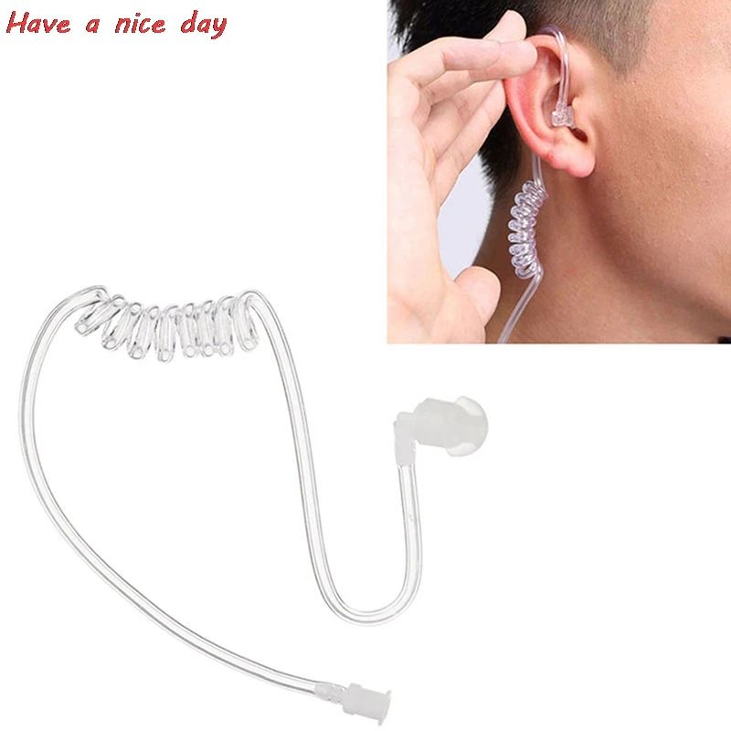 

Transparent Coil Acoustic Air Tube Earplug Replacement For Radio Earpiece Headset