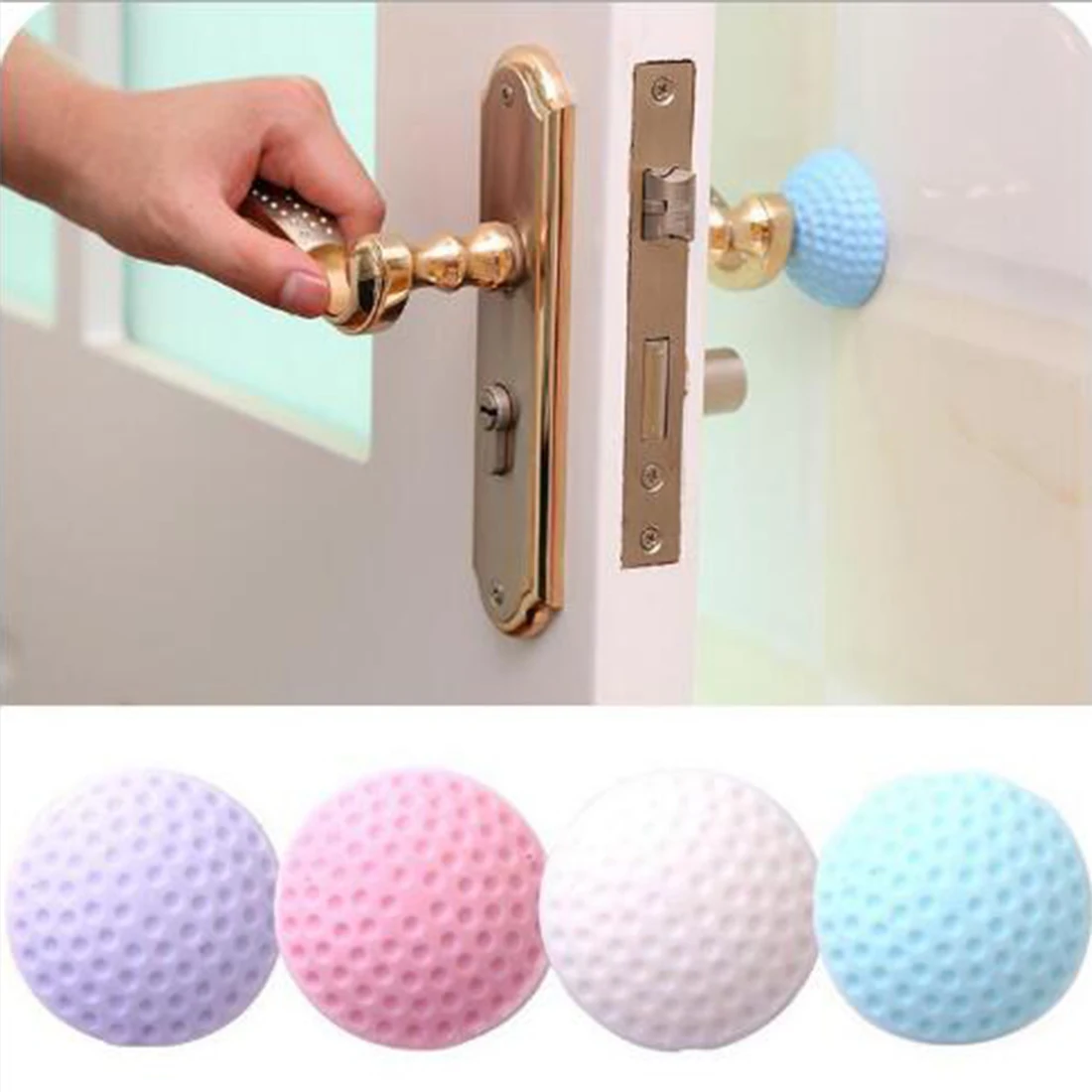 

3 Pcs Door Handle Crash Pad Metope Rubber Anti Collision Wall Protector Self Adhesive Rubber Door Handle Bumper Guard Stopper