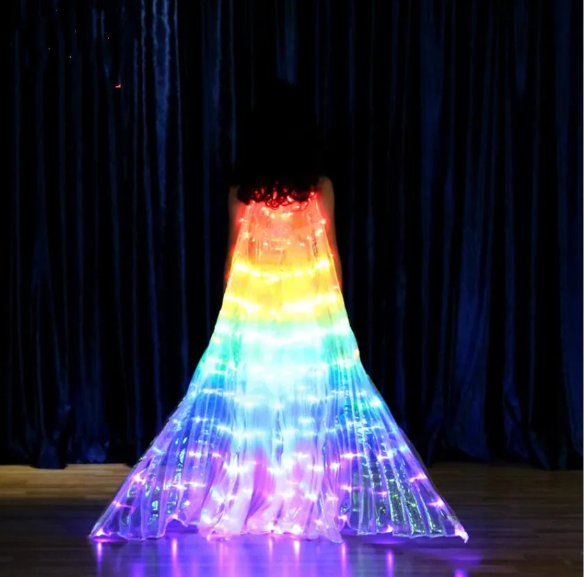 Женский костюм для танца живота светодиодный светильник с разноцветными