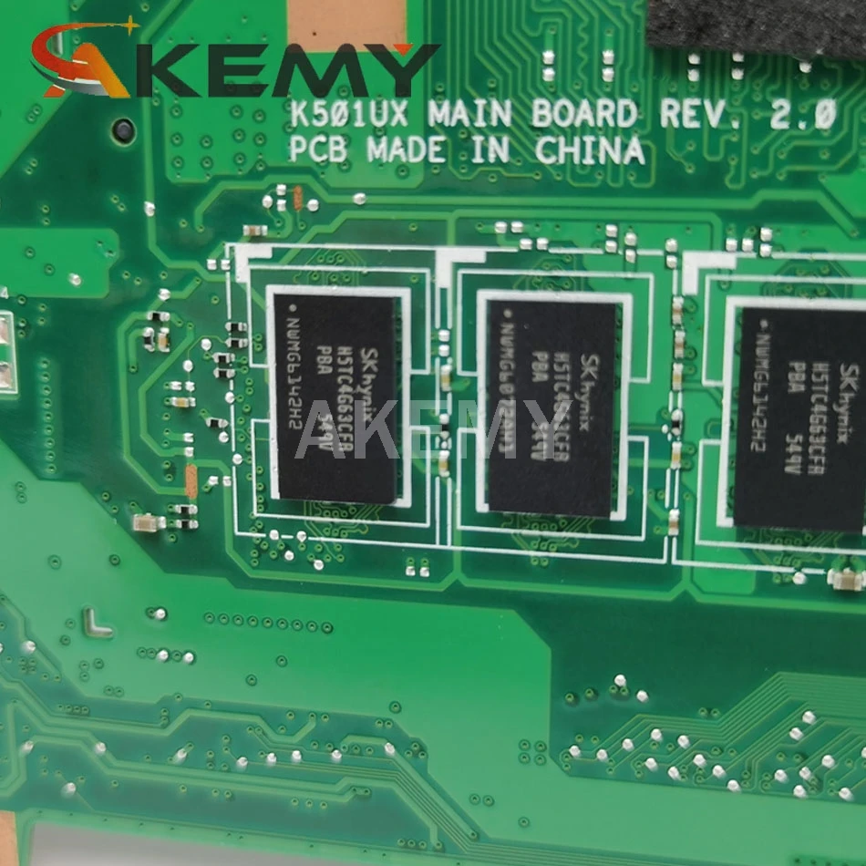 Материнская плата Akemy K501UX для ноутбука ASUS K501UB K501U DDR3 4GB-RAM i7-6500U w/ GTX950M материнская