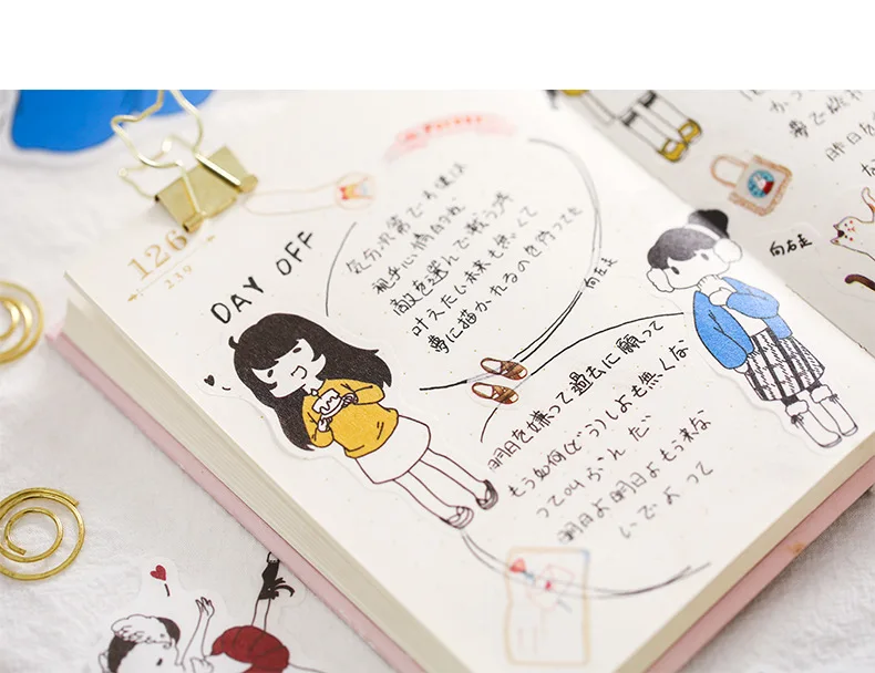 Kawaii Harajuku стикер для офиса, искусство, милая красивая девушка, украшение, сделай сам, рамка, наклейка, студенческий дневник, офисные принадлежности, 1 пакетов/лот