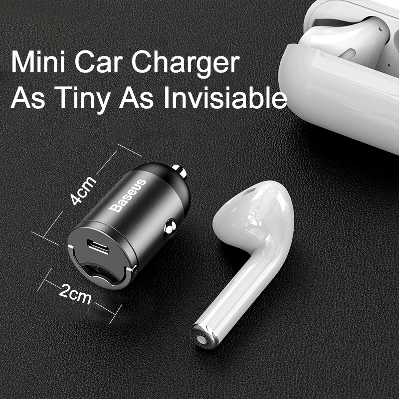 baseus 30w fast car charger qc4 0 pps quick charging for xiaomi samsung iphone car usb type c socket adapter charger free global shipping