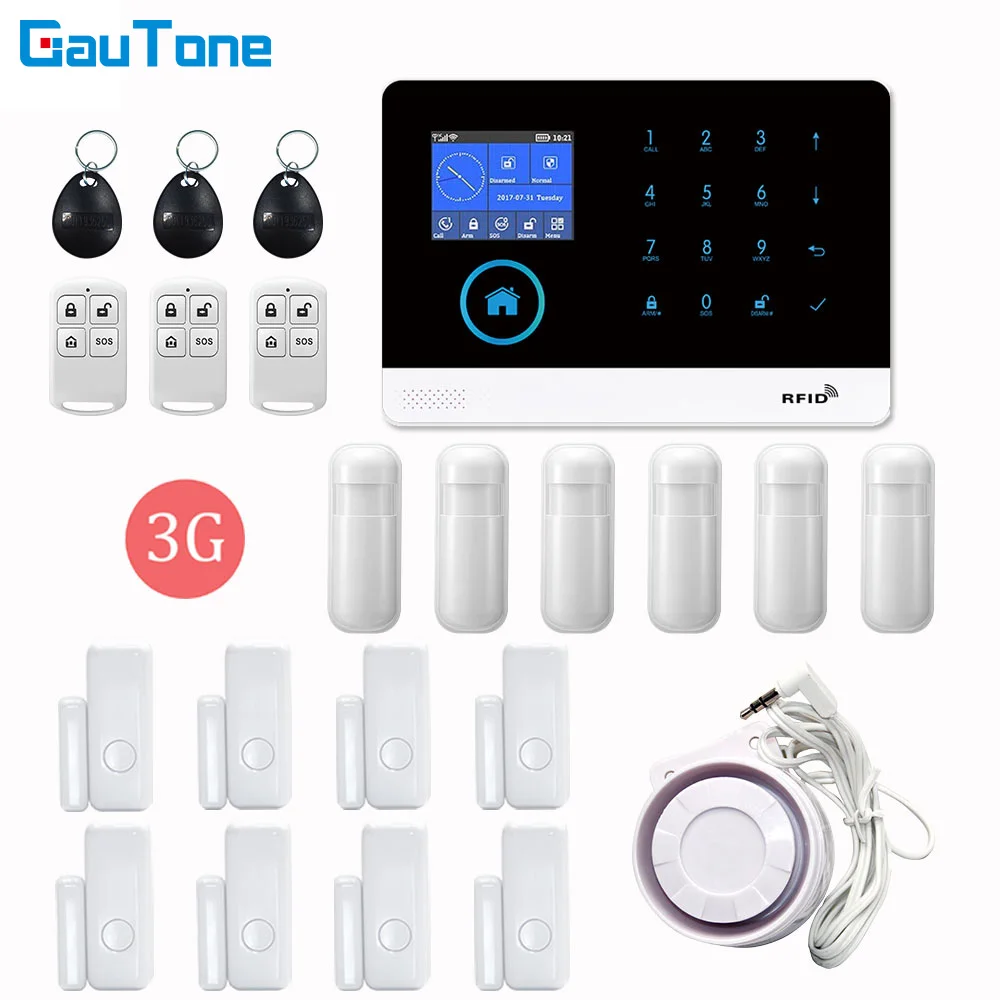 Система охранной сигнализации GauTone PG103 Wi Fi 3G GPRS для iOS и Android|Комплекты