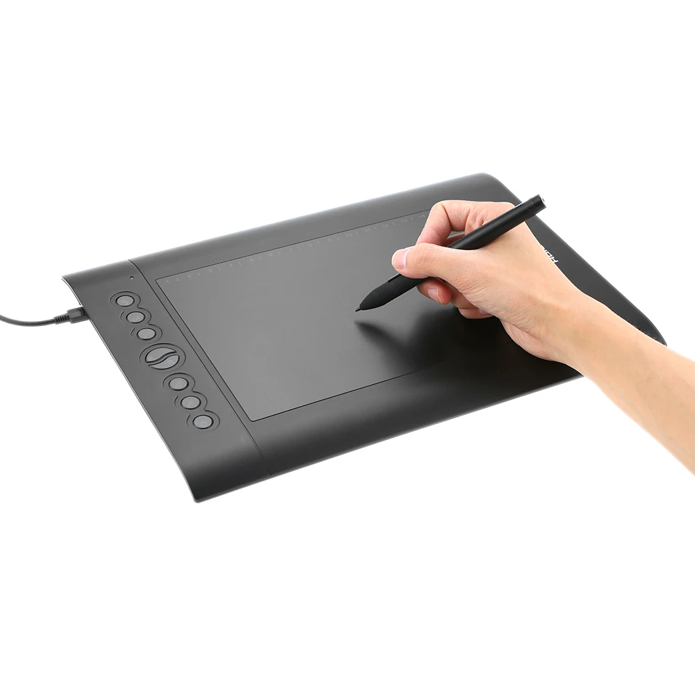 Huion графический планшет; USB планшет для рисования обновленный H610 PRO V2 Pad художественный цифровой почерк доска для рисования с безбатарейной ручкой