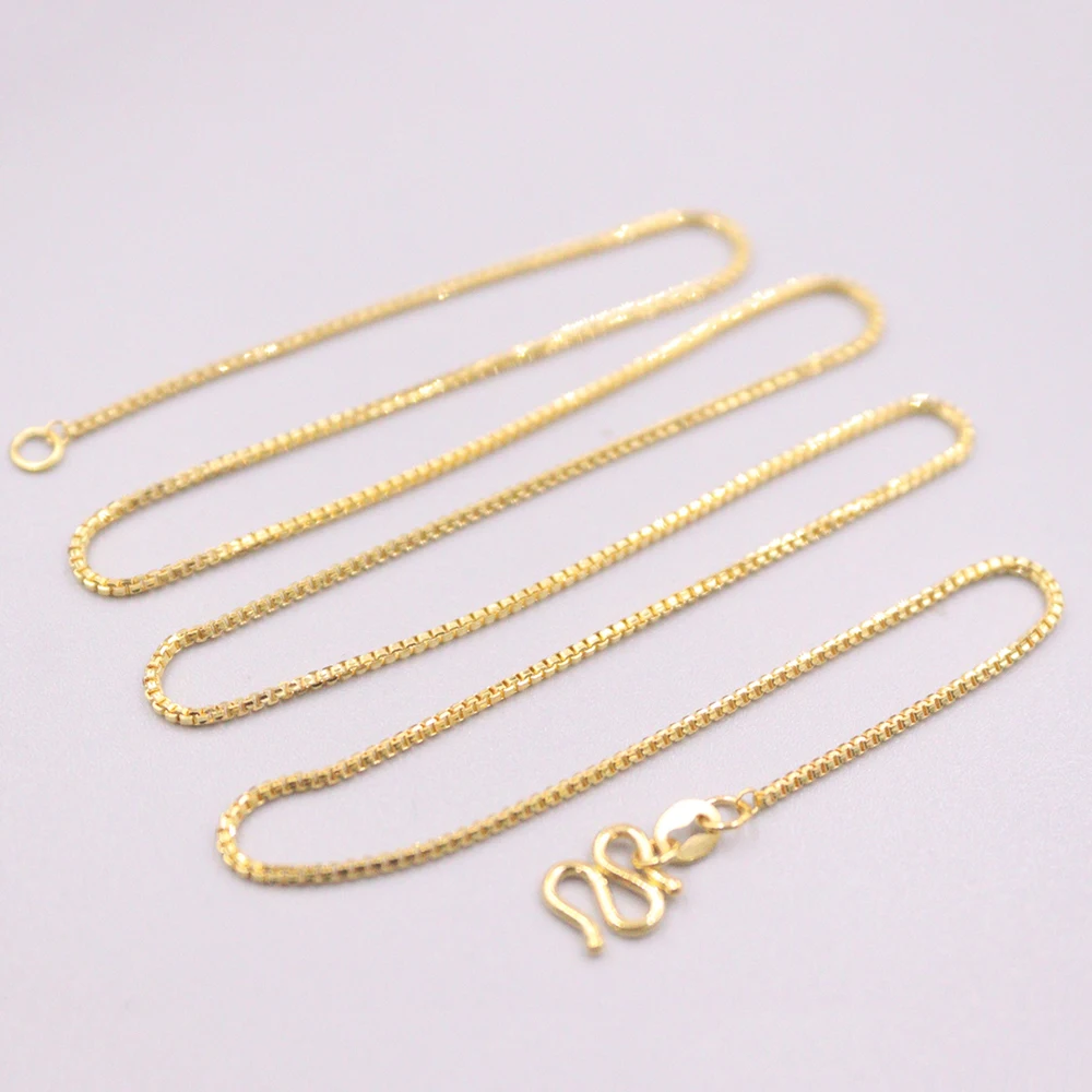 

Ожерелье женское из желтого золота 24 карата, 4,7-5g, 18 дюймов, 1 мм, 5G