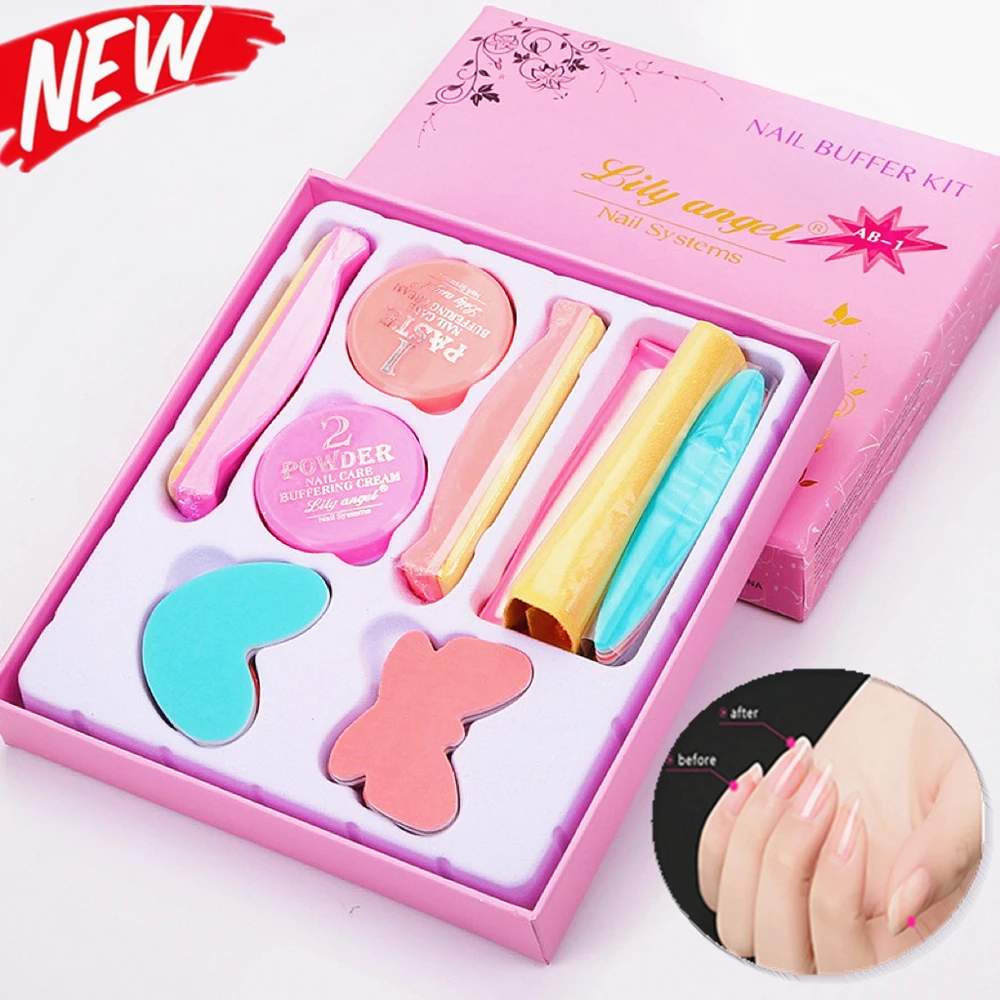 

New Nail Art Waxing Polishing Grinding Buffing Cream Buffer Manicure Kit Nail Polish Wax Set High Quality Beauty Care Tools Set