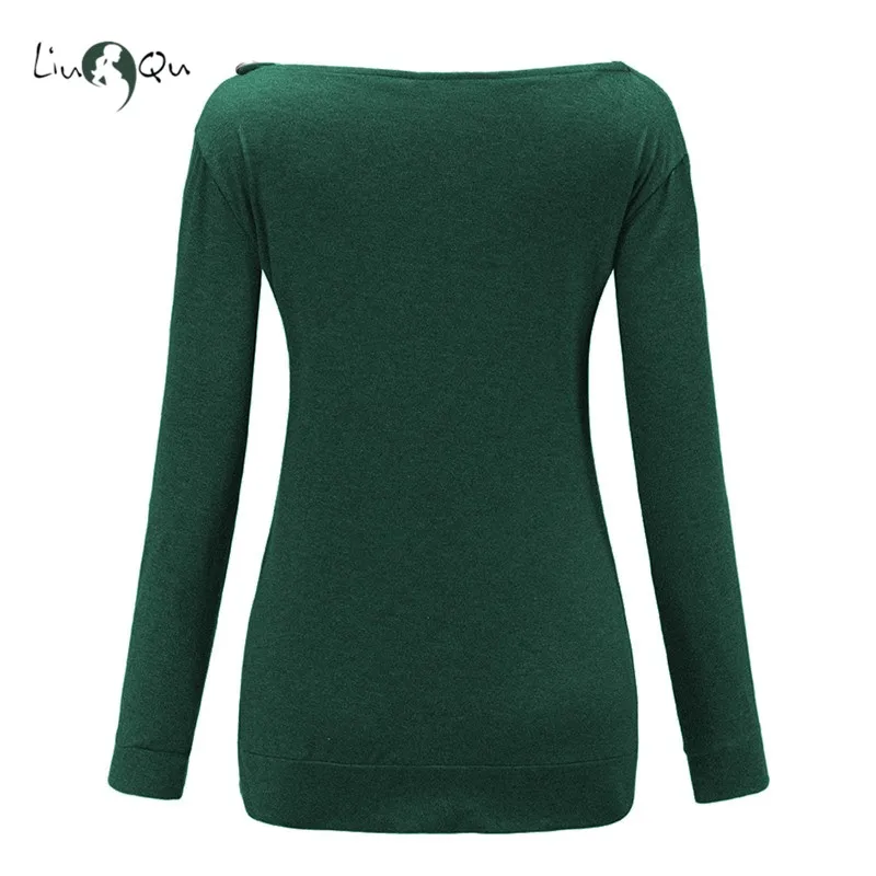 Женская одежда Одежда для беременных с длинным рукавом Футболка пуговицами