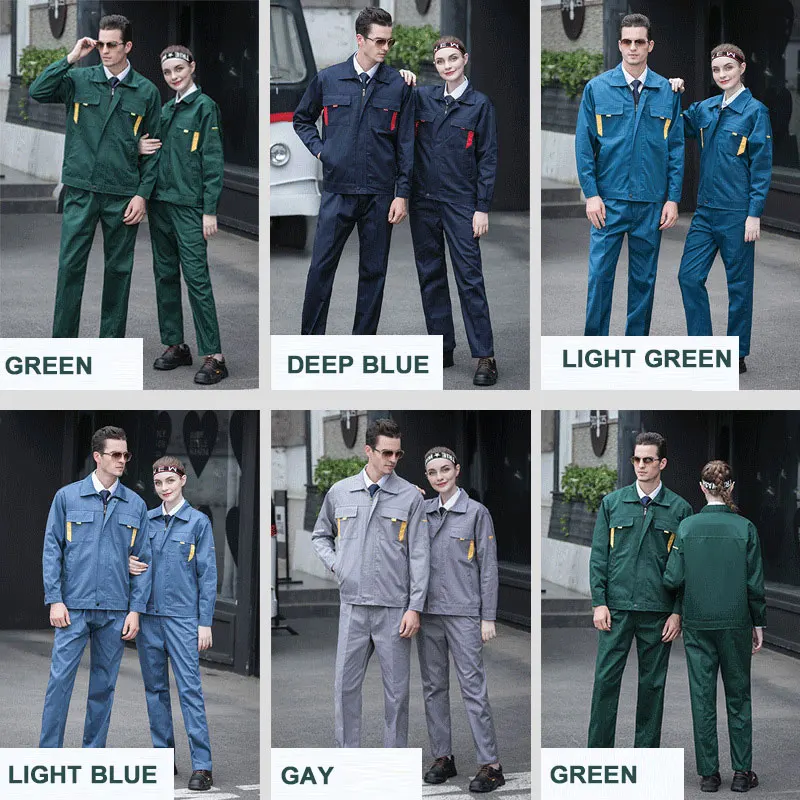 Рабочая Униформа для мужчин и женщин комбинезон рабочая одежда фабричная с